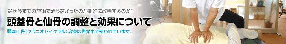 頭蓋骨と仙骨の調整と効果について